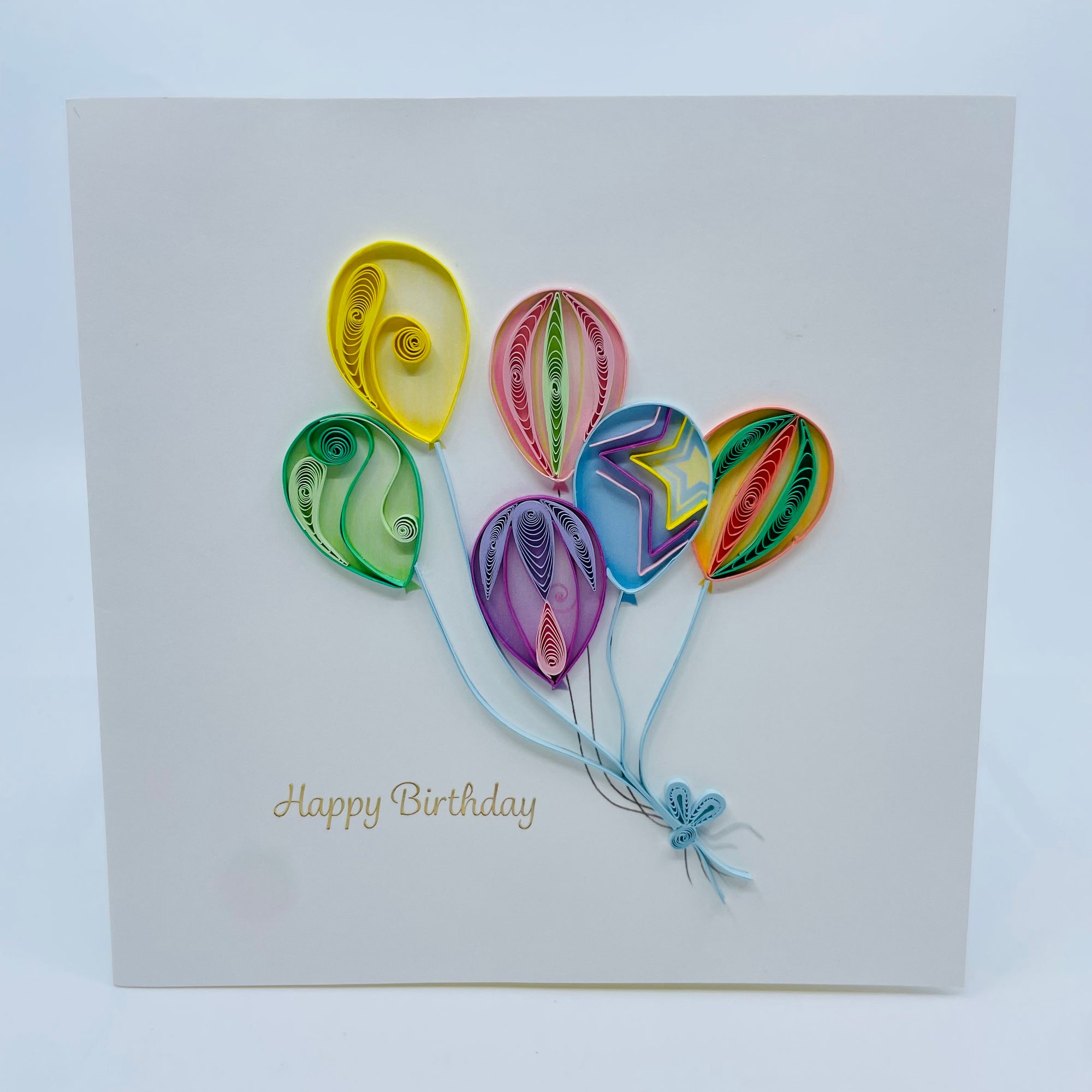 Quilling Card : Colorful Balloon Bunch - Quilling Card : Colorful Balloon Bunch -  - House of Himwitsa Native Art Gallery and Gifts