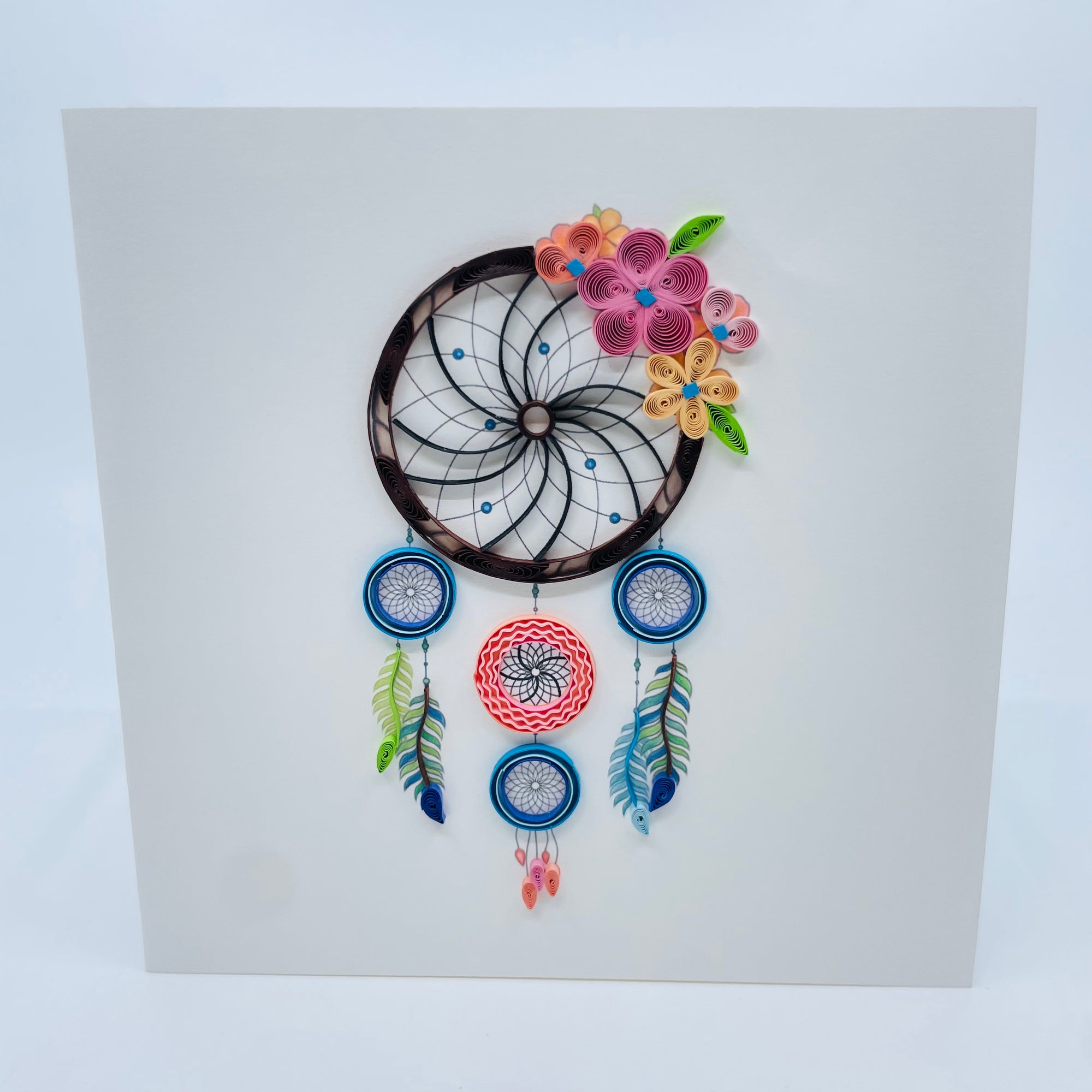 Quilling Art Card Dreamcatcher - Quilling Art Card Dreamcatcher -  - House of Himwitsa Native Art Gallery and Gifts