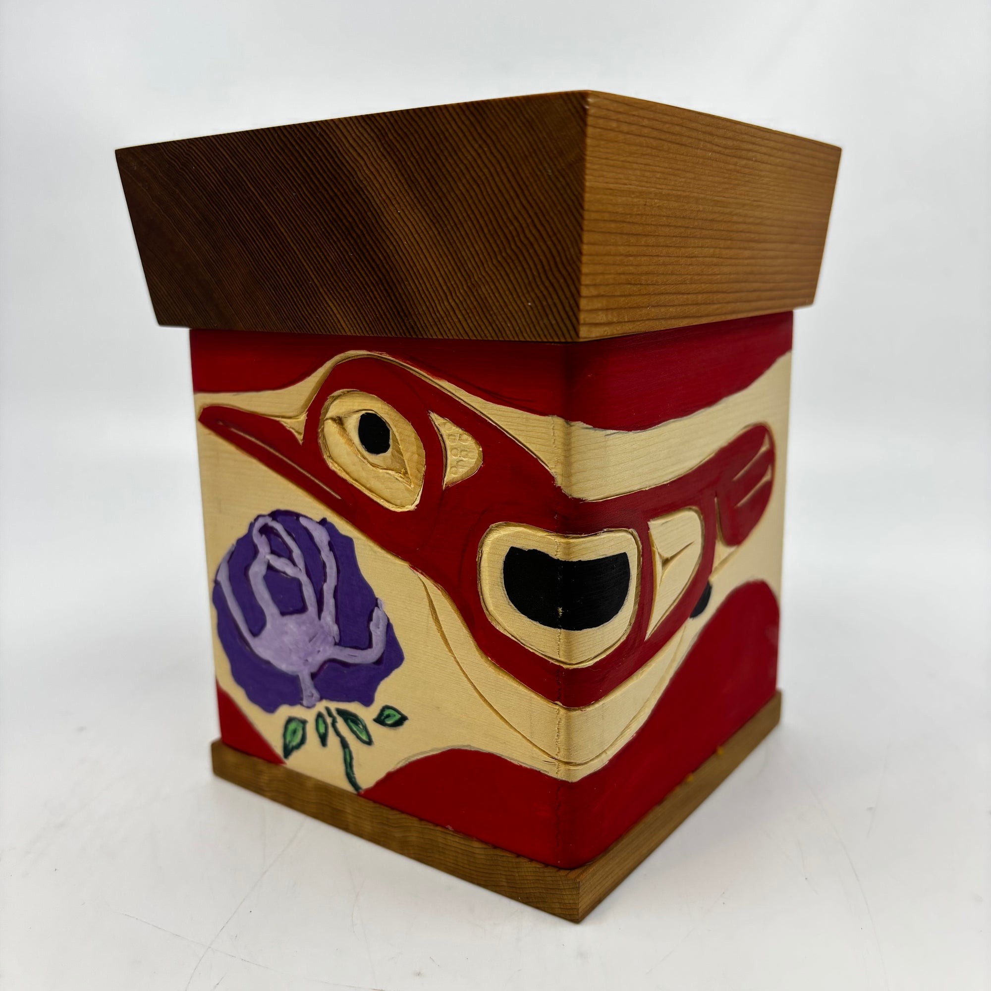 Joe Campbell Yellow Cedar Bentwood Box Hummingbird