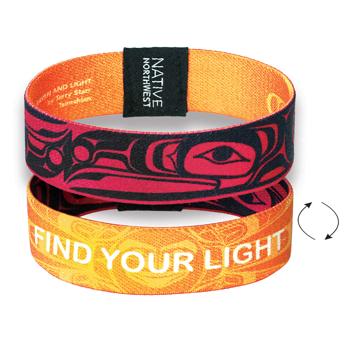 Wristband Raven/Light MED 1" -  - Wristband - House of Himwitsa Art Gallery