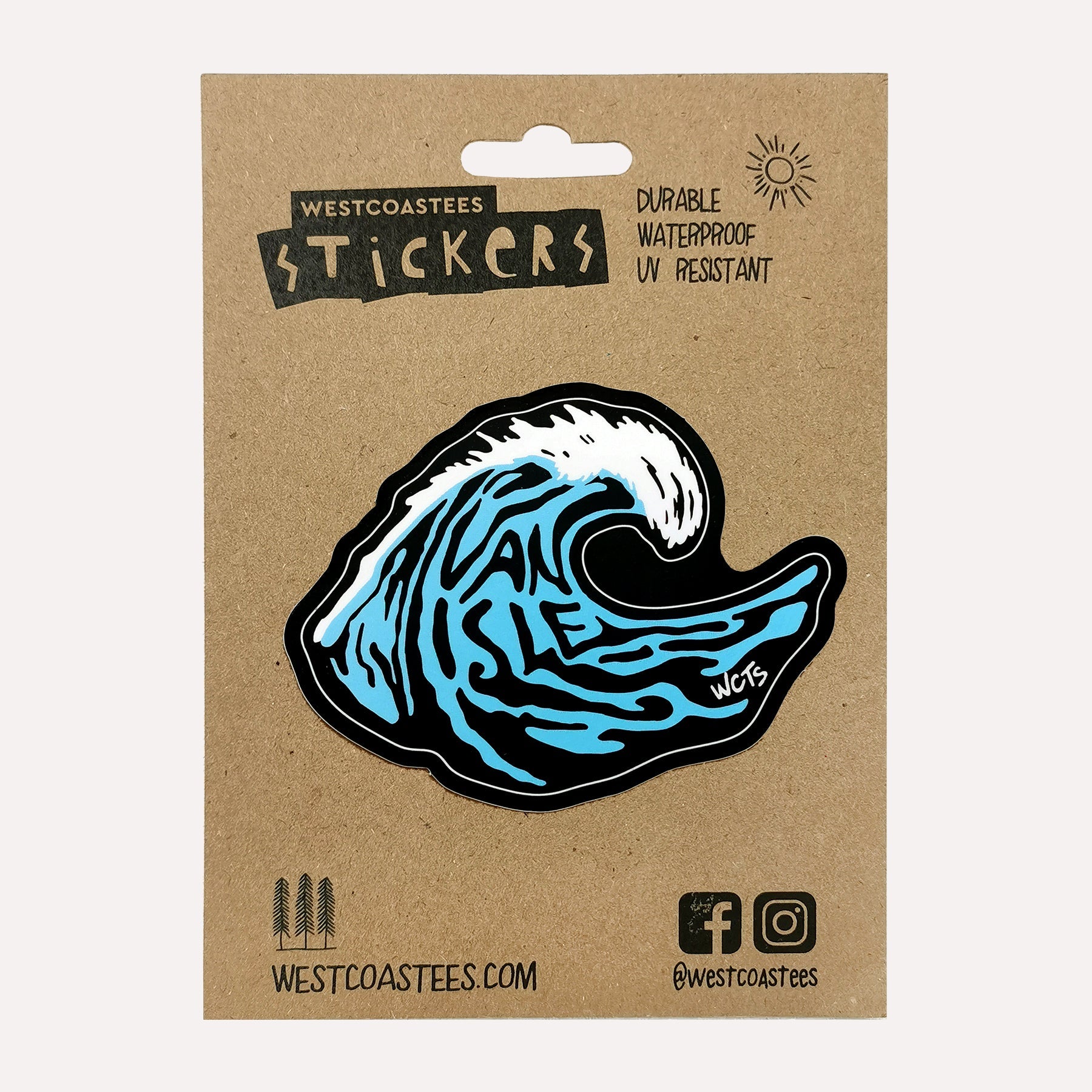 Westcoastees Van Isle Wave Sticker - Westcoastees Van Isle Wave Sticker -  - House of Himwitsa Native Art Gallery and Gifts