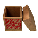 James Michels Red Cedar  Bentwood Box Salmon Screen - James michels - Bentwood Box - House of Himwitsa Art Gallery