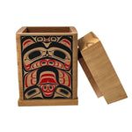 James Michels Red Cedar Bentwood Box Bear Screen - James michels - Bentwood Box - House of Himwitsa Art Gallery