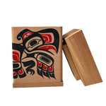 James Michels  Bentwood Box Eagle Screen - James michels - Bentwood Box - House of Himwitsa Art Gallery