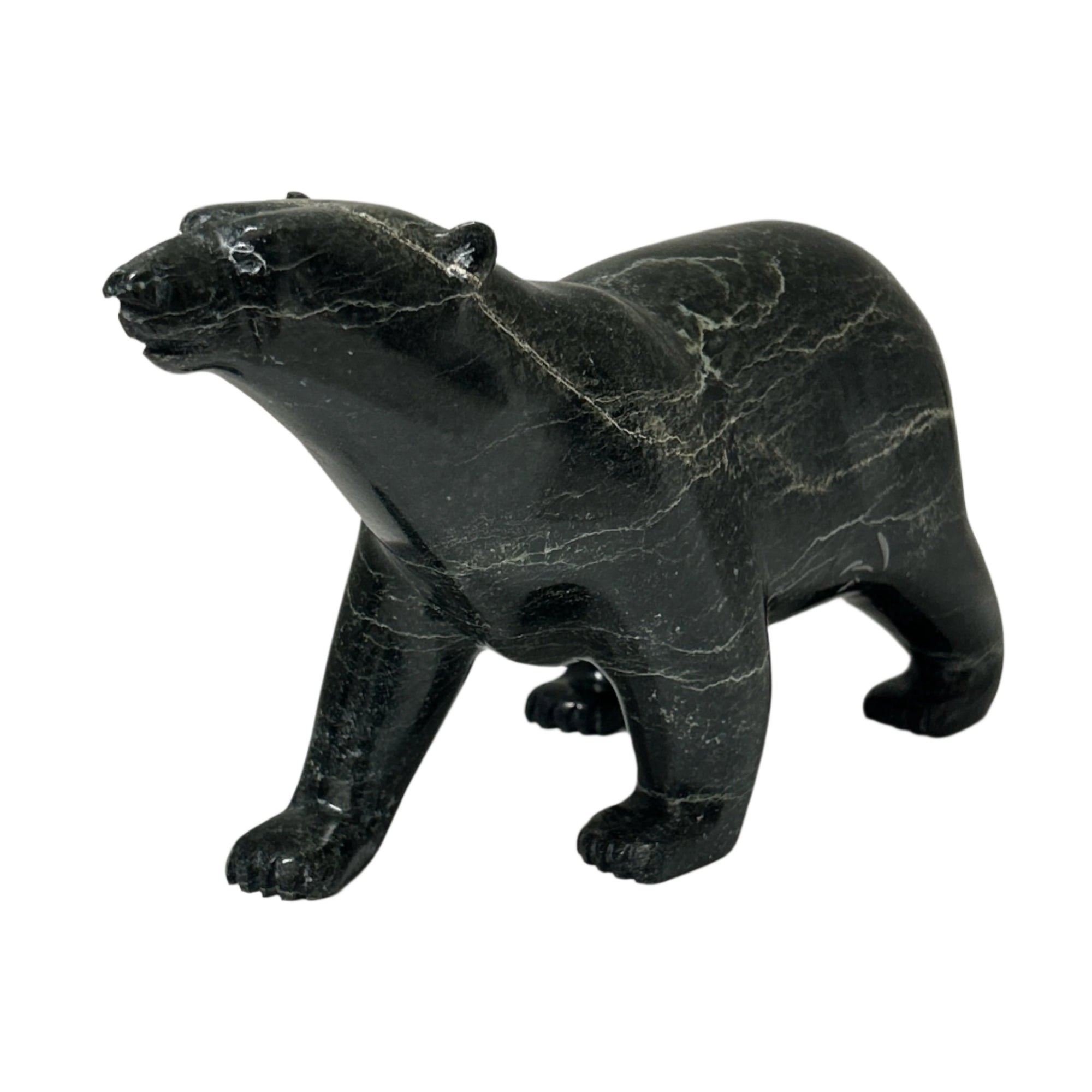 Tim Pee Walking Bear Serpentine 8.1/2" Length x 3" Width x 4.3/4" Height