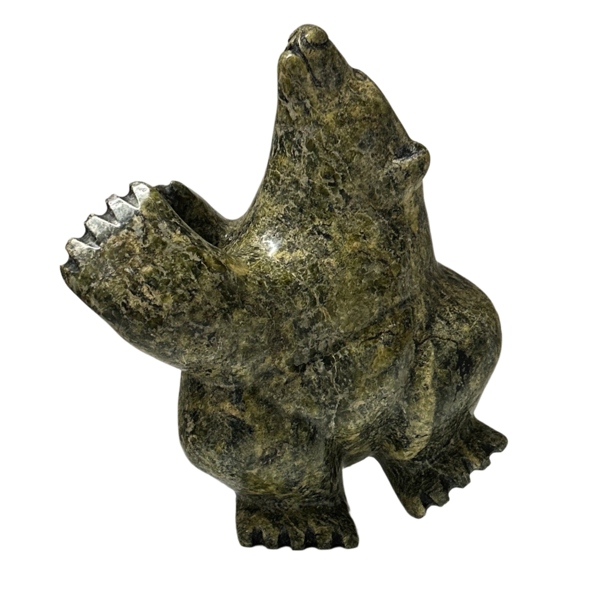 Samonie Shaa Dancing Bear Serpentine 9.5" Height x 8" Width x 4.1/4" Depth