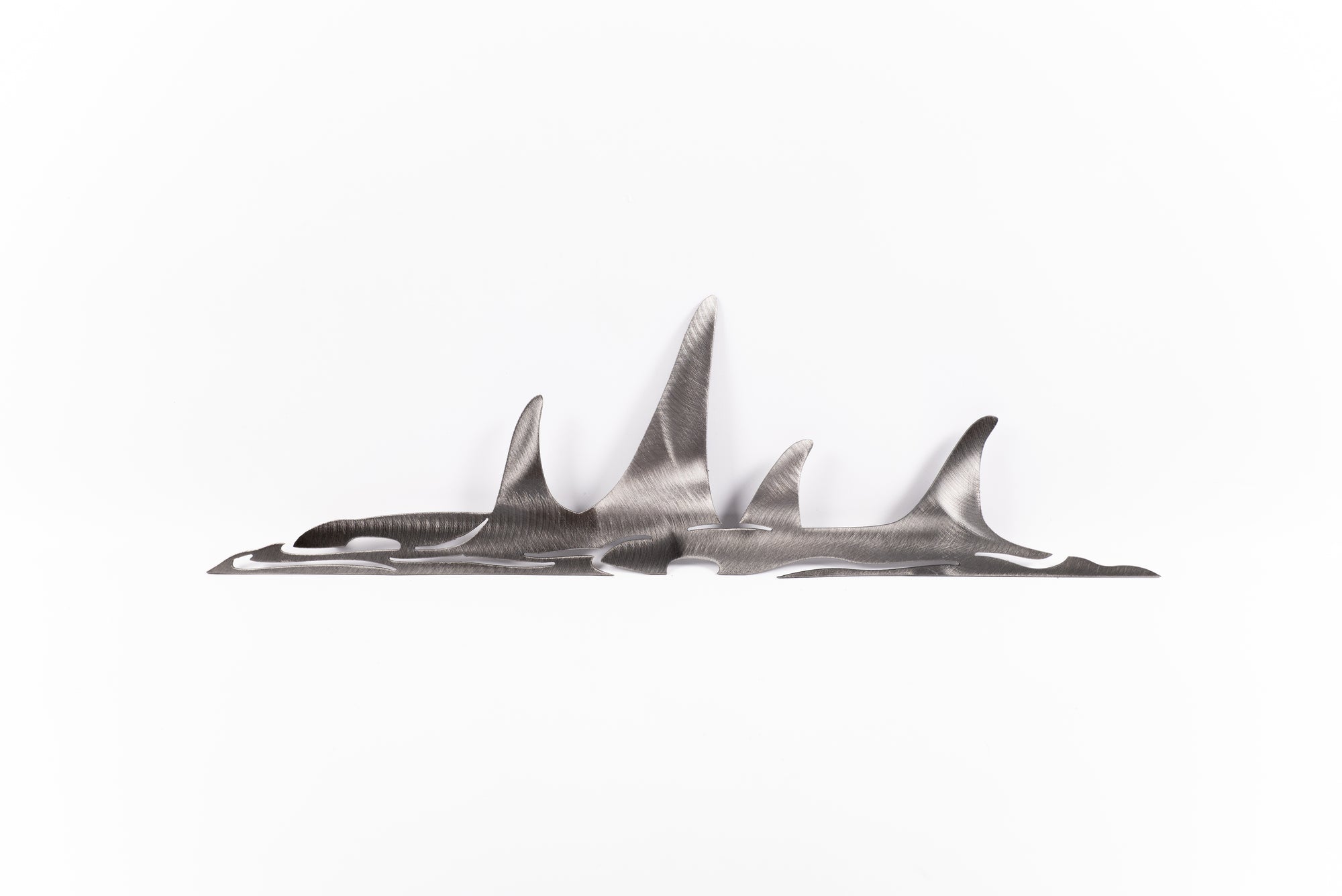 Jack Willoughby Silver Orca Pod 24'' - Jack Willoughby Silver Orca Pod 24'' -  - House of Himwitsa Native Art Gallery and Gifts