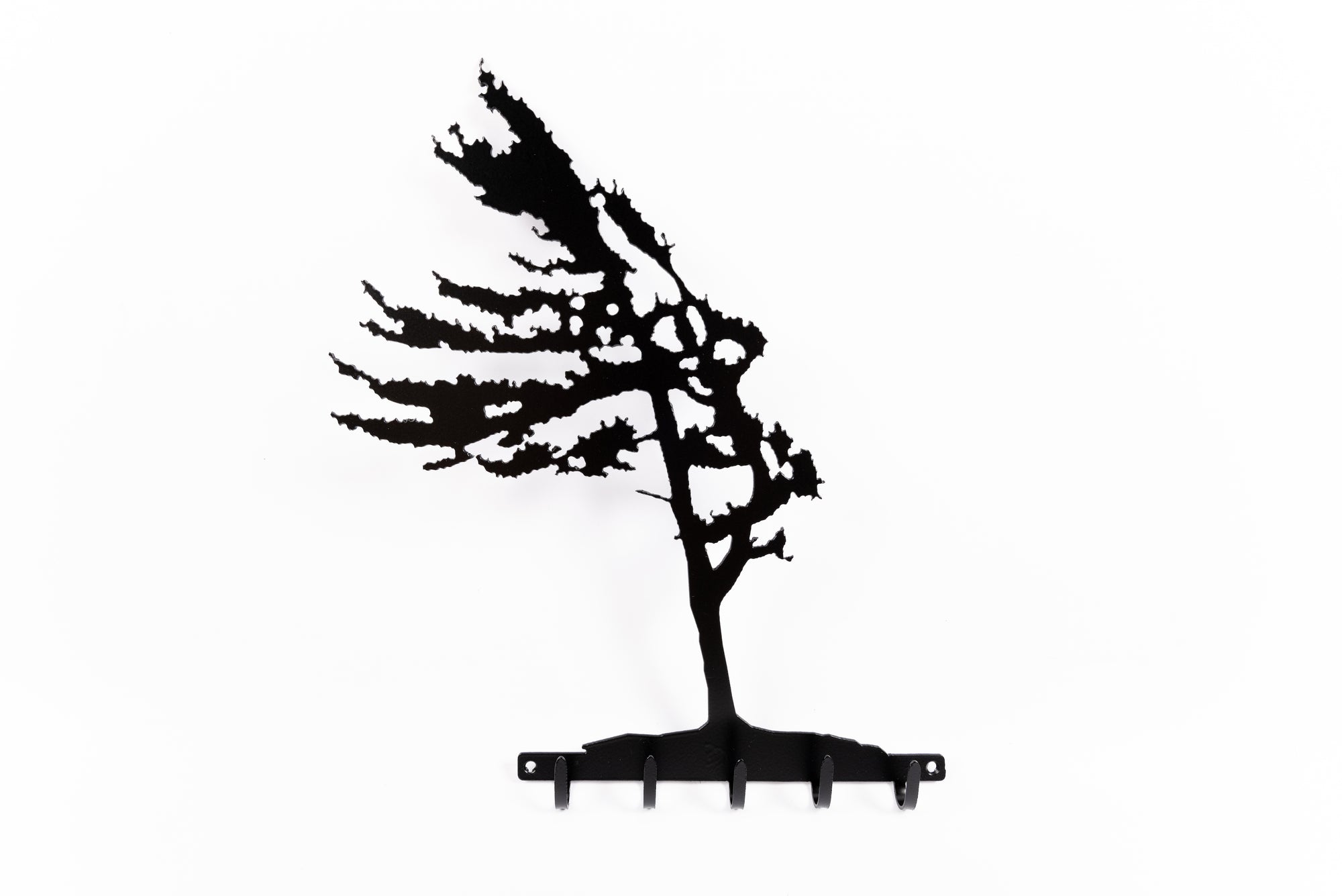 Jack Willoughby Black Windswept Tree Key Hook - Jack Willoughby Black Windswept Tree Key Hook -  - House of Himwitsa Native Art Gallery and Gifts