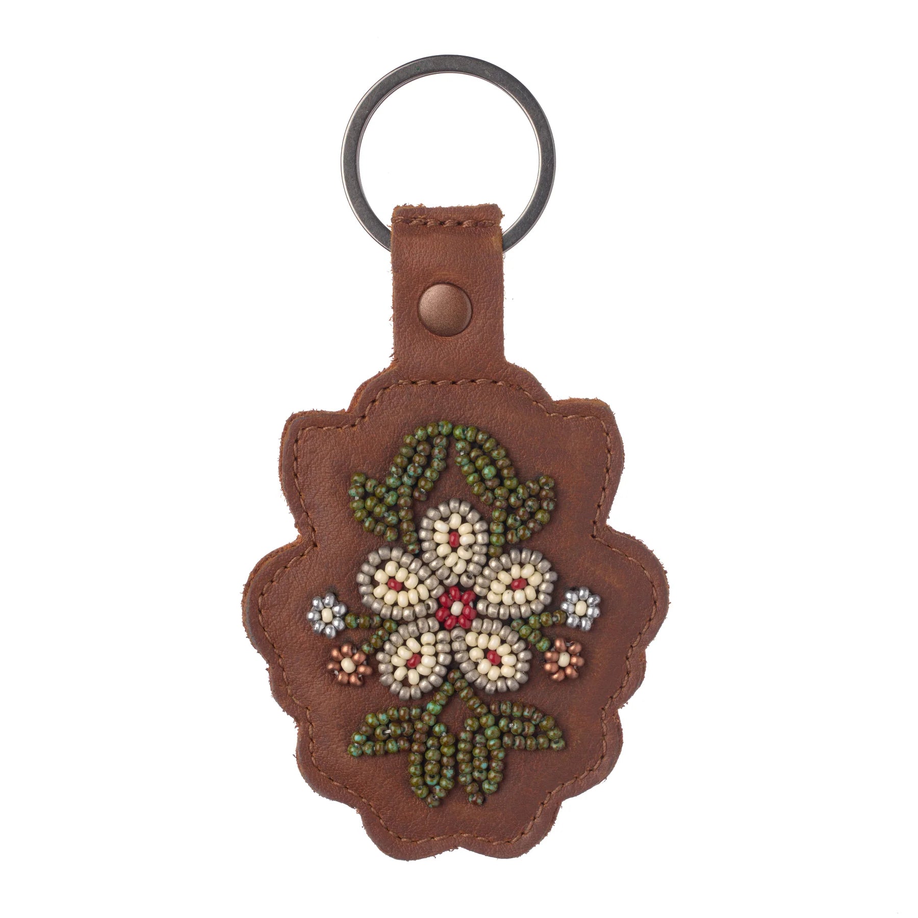Floret Beaded Keychain Tabacco -  - keychains - House of Himwitsa Art Gallery