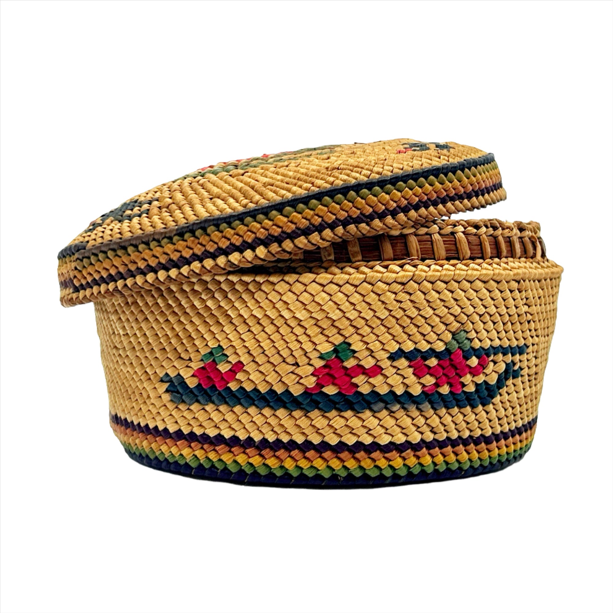 Nuu-Chah-Nulth Circa 1900's Beargrass Whale Hunt Basket - Lunds Auction Company -  - House of Himwitsa Art Gallery