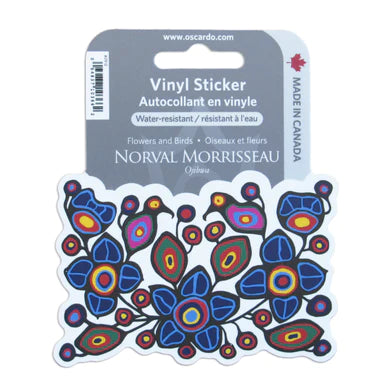 Sticker Flowers and Birds Norval Morrisseau - Oscardo Inc. - STICKERS - House of Himwitsa Art Gallery