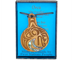 WOOD PENDANTS - Light Cherry / Orca - 201WPL - House of Himwitsa Native Art Gallery and Gifts