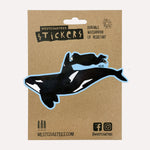 Westcoastees Orca Ride Sticker - Westcoastees Orca Ride Sticker -  - House of Himwitsa Native Art Gallery and Gifts
