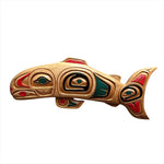 Artie George Panel Salmon - Coast Raven Designs Studio - Panel - House of Himwitsa Art Gallery