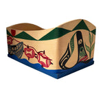 Patrick Amos Yellow / Red Cedar  Bentwood Box  Nuu-Chah-Nulth Whaling Scene - Jerry Wolfman - Bentwood box - House of Himwitsa Art Gallery