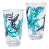 Printed Glass Tumblers Set of 2 10.5oz