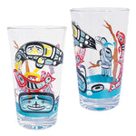 Printed Glass Tumblers Set of 2 10.5oz