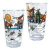 Printed Glass Tumblers Set of 2 10.5oz