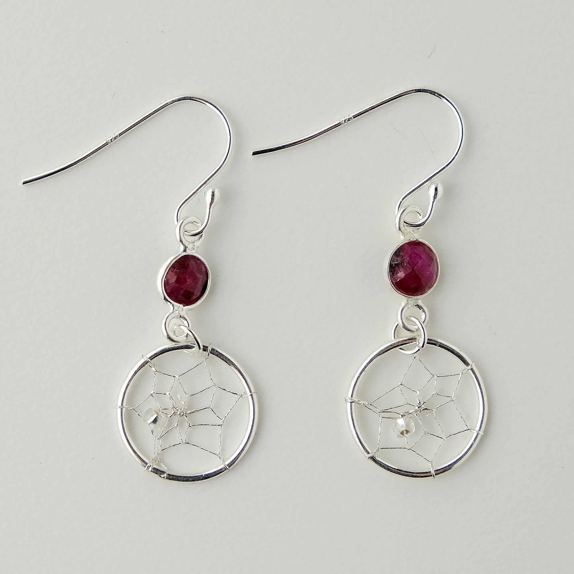 Earrings Birthstone "January" Sterling Silver Jewellery -  - Earrings - House of Himwitsa Art Gallery