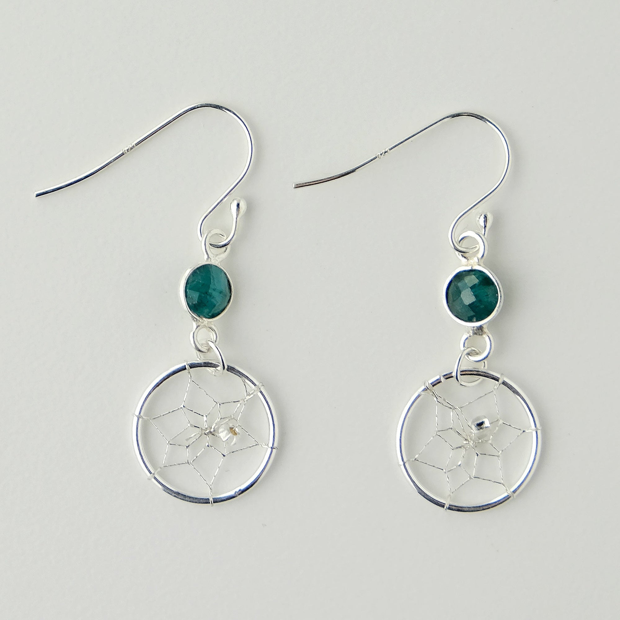 Earrings Birthstone "May" Sterling Silver Jewellery -  - Earrings - House of Himwitsa Art Gallery