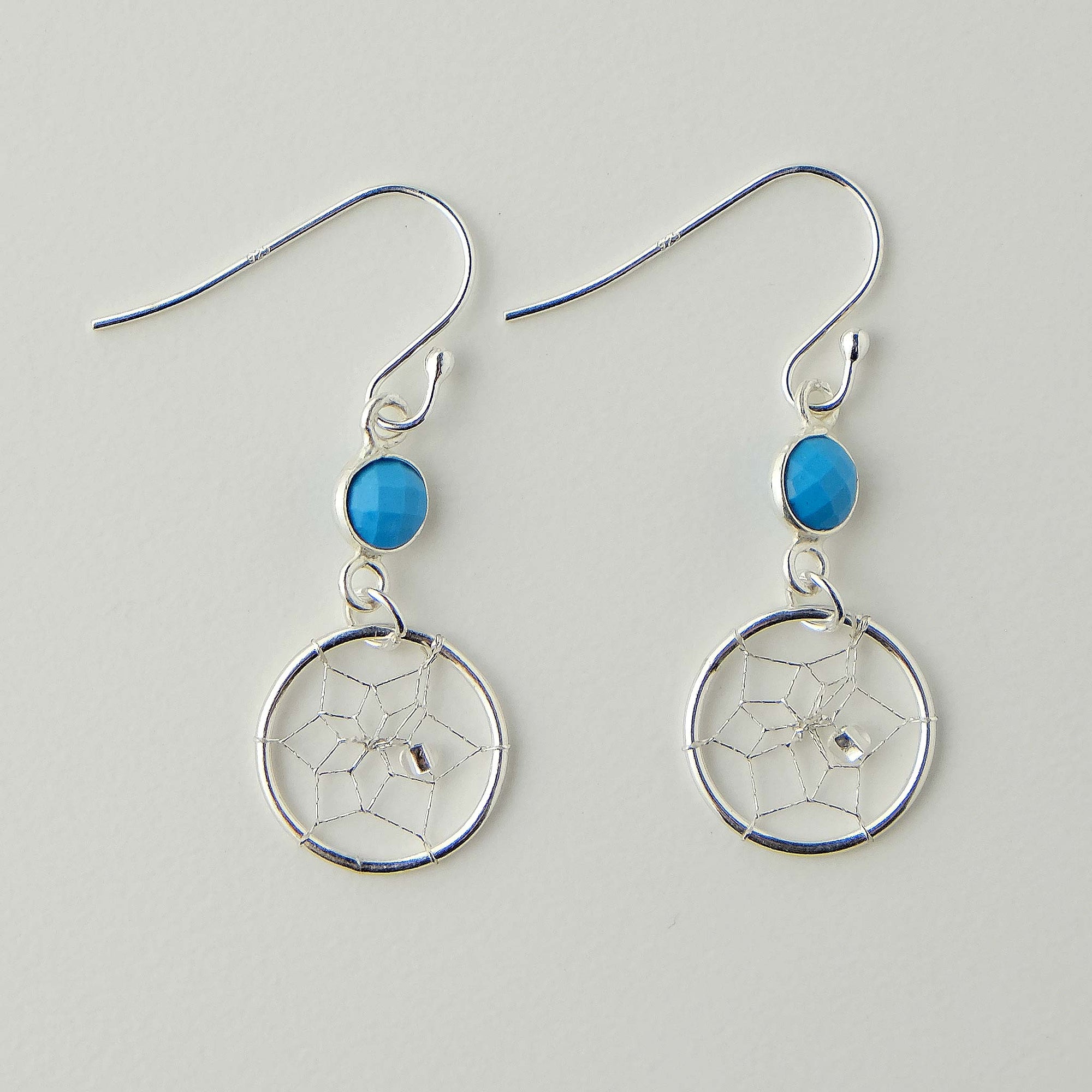 Earrings Birthstone "December" Sterling Silver Jewellery -  - Earrings - House of Himwitsa Art Gallery