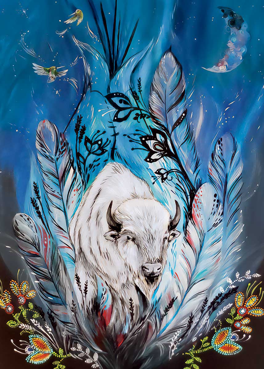 Magnet Karen Erickson Buffalo Spirit - Magnet Karen Erickson Buffalo Spirit -  - House of Himwitsa Native Art Gallery and Gifts