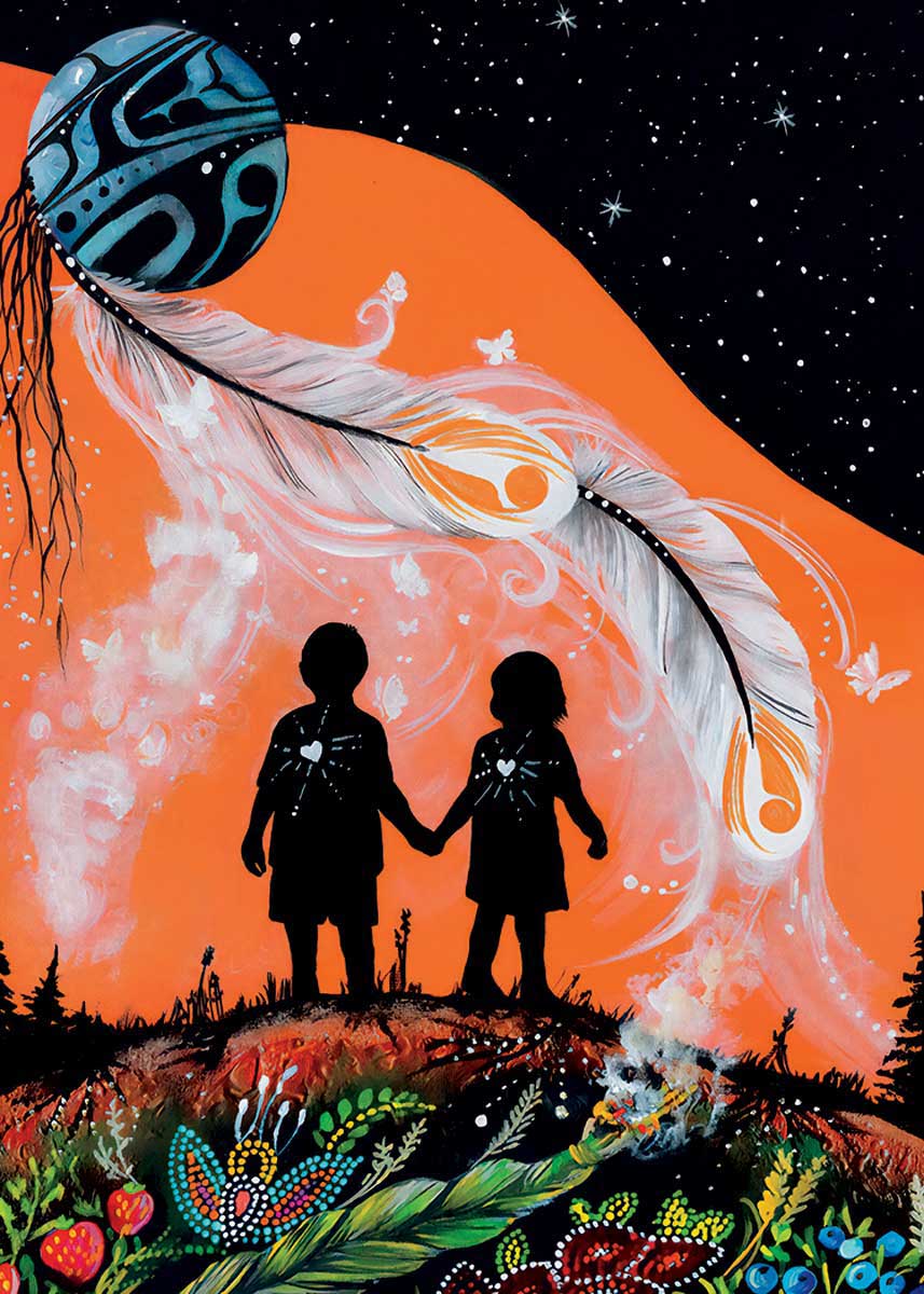 Magnet Karen Erickson The Journey Home - Magnet Karen Erickson The Journey Home -  - House of Himwitsa Native Art Gallery and Gifts