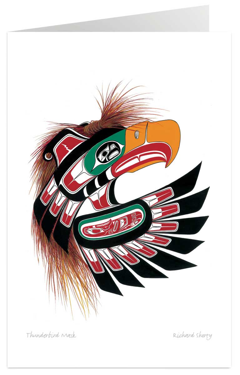 Art Card Richard Shorty Thunderbird Mask - Art Card Richard Shorty Thunderbird Mask -  - House of Himwitsa Native Art Gallery and Gifts