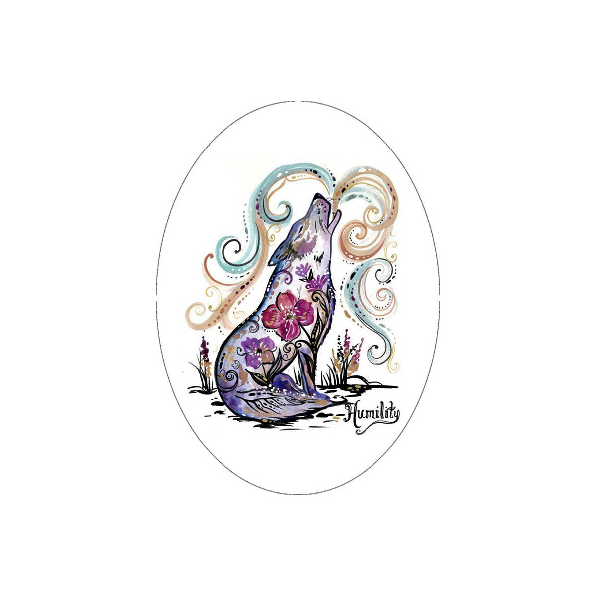 Sticker Carla Joseph Humility -  - oval Stickers - House of Himwitsa Art Gallery