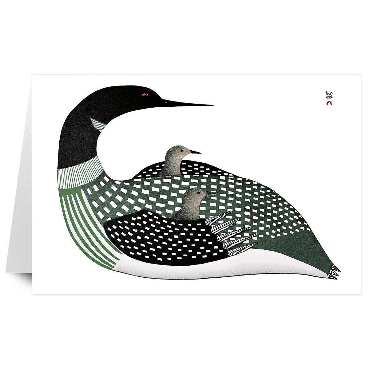 Art Card Ningiukulu Teevee Cradled Loon