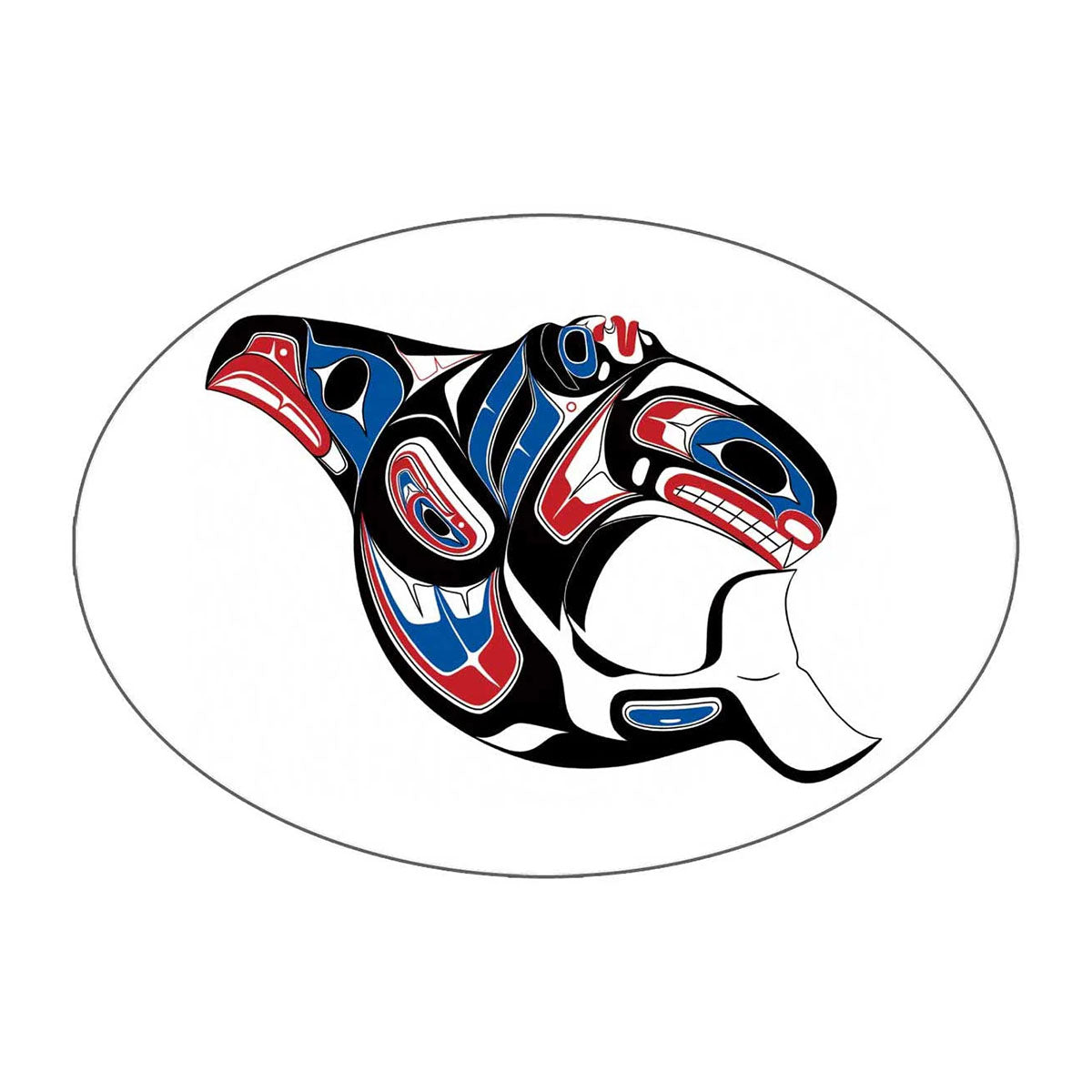 Sticker Richard Shorty Killer Whale Sm -  - oval sticker - House of Himwitsa Art Gallery