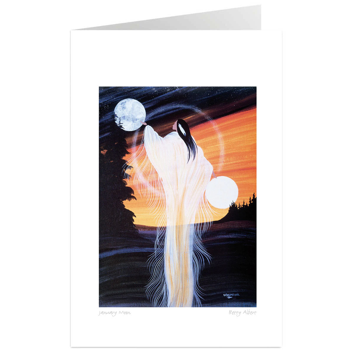 Art Card Betty Albert January Moon -  - Art Card - House of Himwitsa Art Gallery