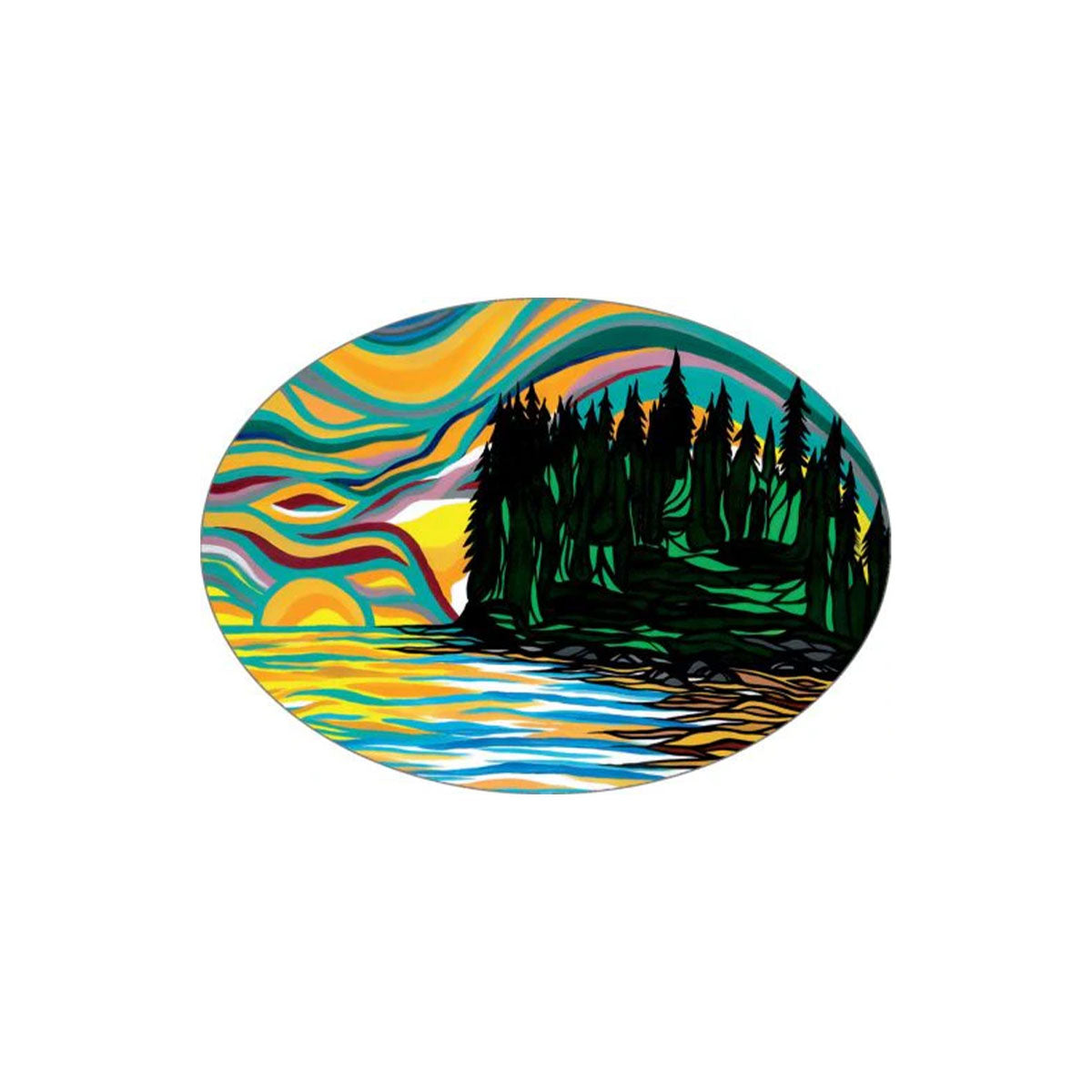 Sticker Shawna Boulette Grapentine Back To My Roots -  - oval sticker - House of Himwitsa Art Gallery