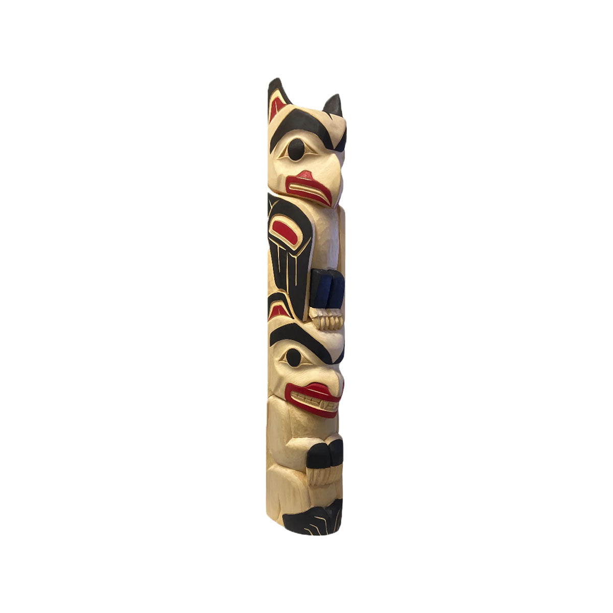 Randy Adams 24" Totem Eagle & Bear -  - Totems - House of Himwitsa Art Gallery