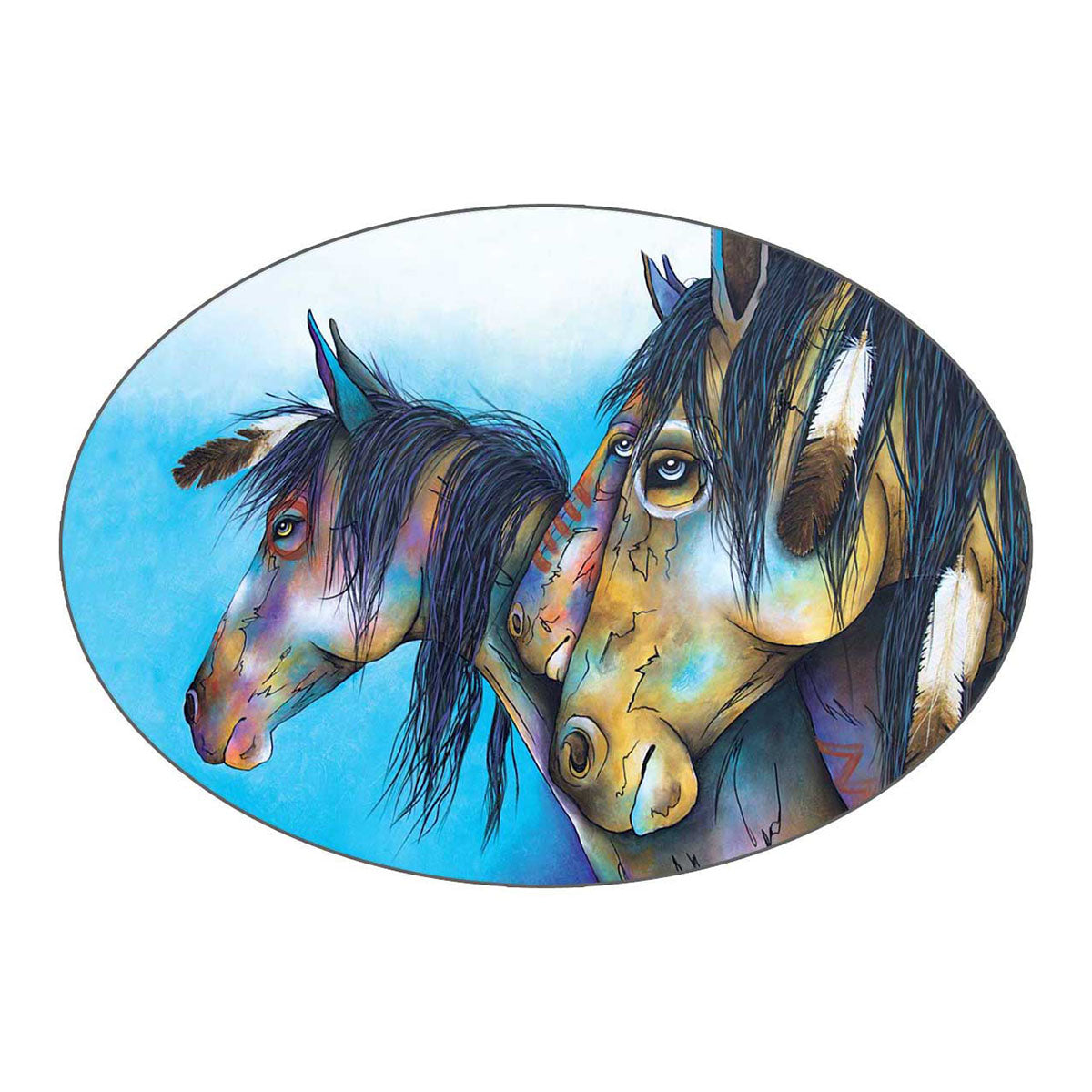 Sticker Small Micqaela Jones Wild Hearts Can't Be Broken -  - oval stickers - House of Himwitsa Art Gallery