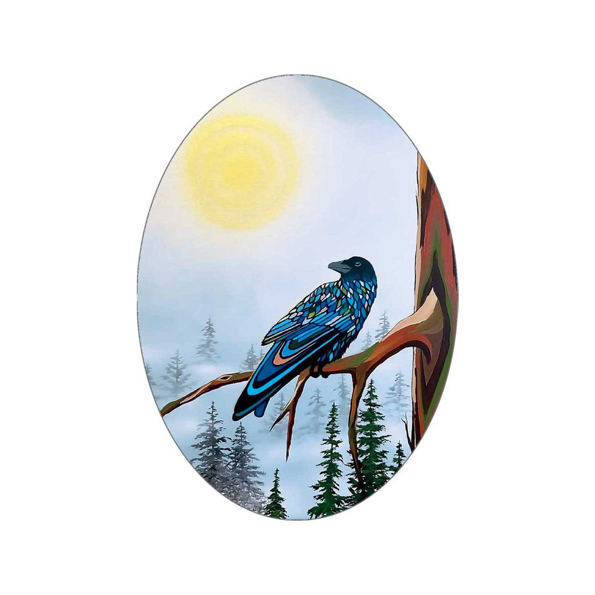 Sticker Shelley Davies Golden Moon -  - oval Stickers - House of Himwitsa Art Gallery