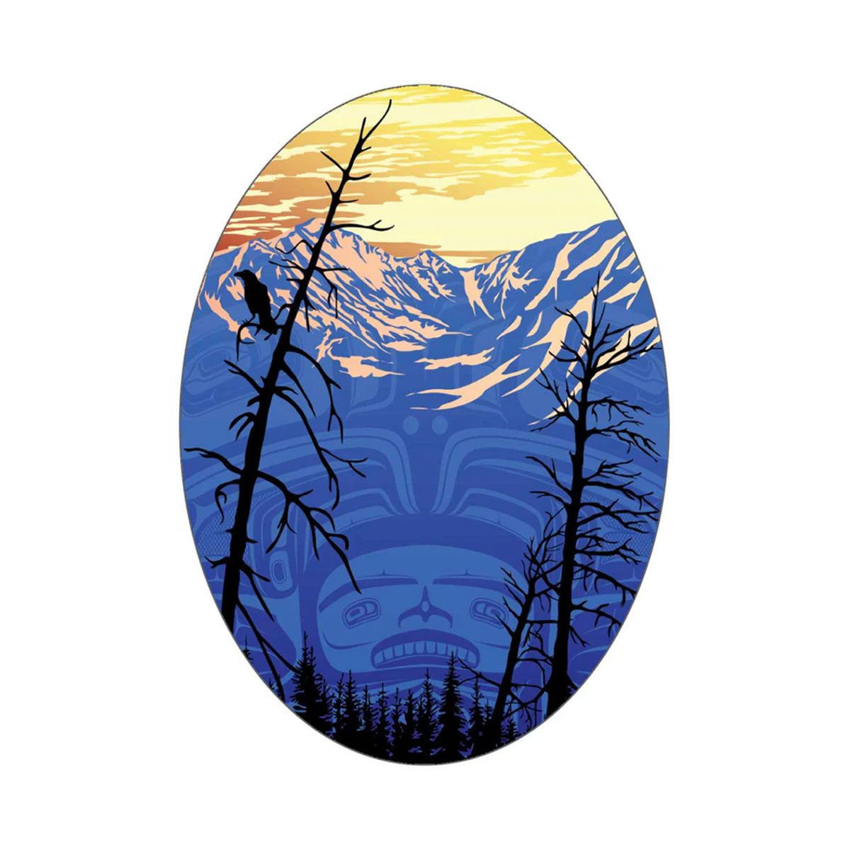 Sticker Mark Preston Best Friend At Sunset -  - oval stickers - House of Himwitsa Art Gallery