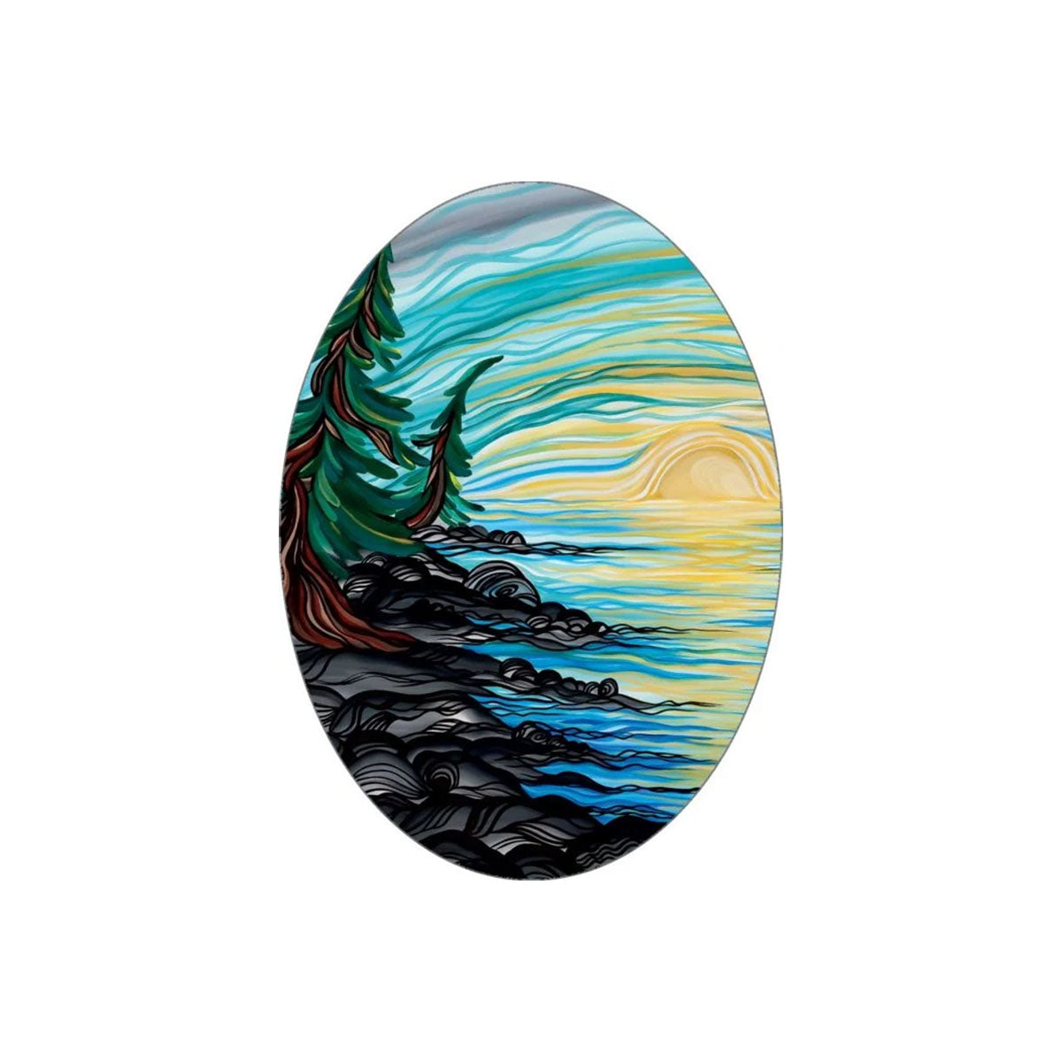 Sticker Shawna Boulette Grapentine Peace Comes From Within -  - oval sticker - House of Himwitsa Art Gallery