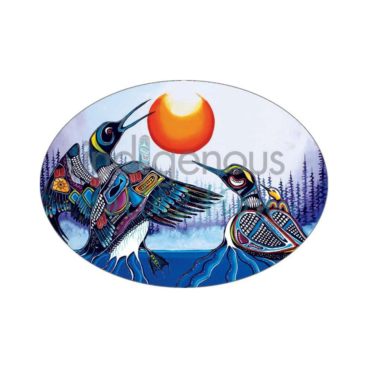 Sticker Jessica Somers Loonie Toons -  - oval Stickers - House of Himwitsa Art Gallery