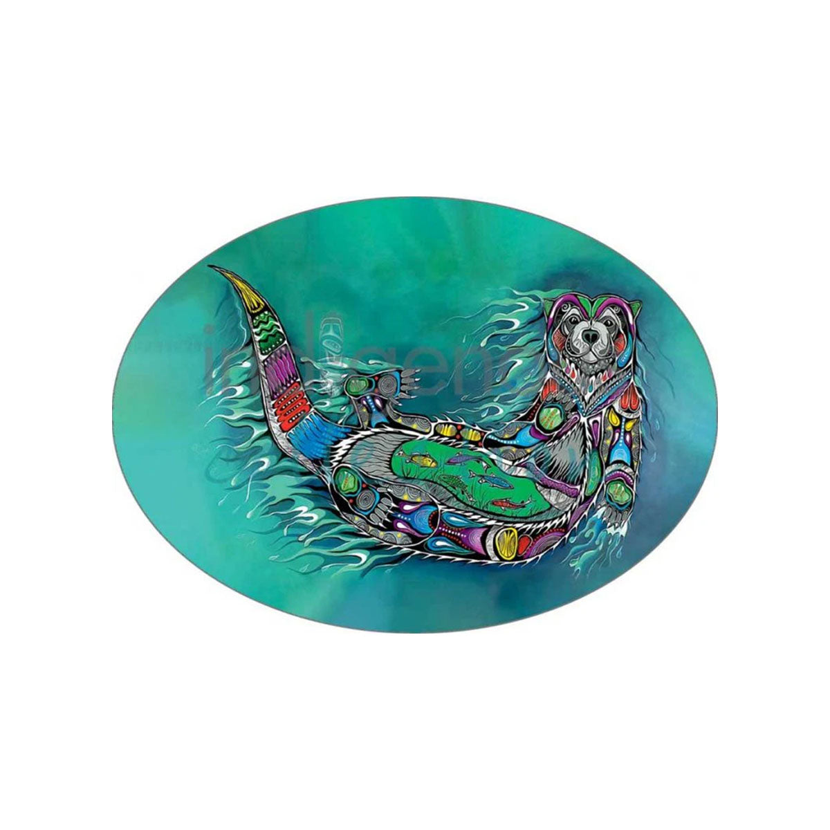 Sticker Jessica Somers Playful Pose -  - oval Stickers - House of Himwitsa Art Gallery