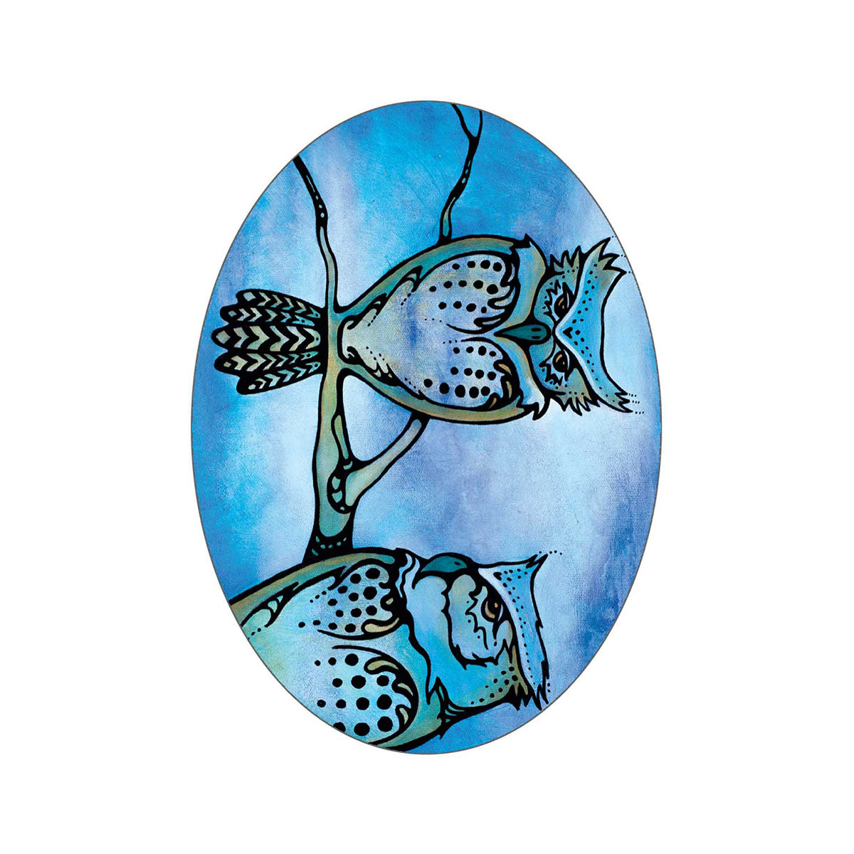 *Sticker Nathalie Coutou Wisdom Keeper -  - oval stickers - House of Himwitsa Art Gallery