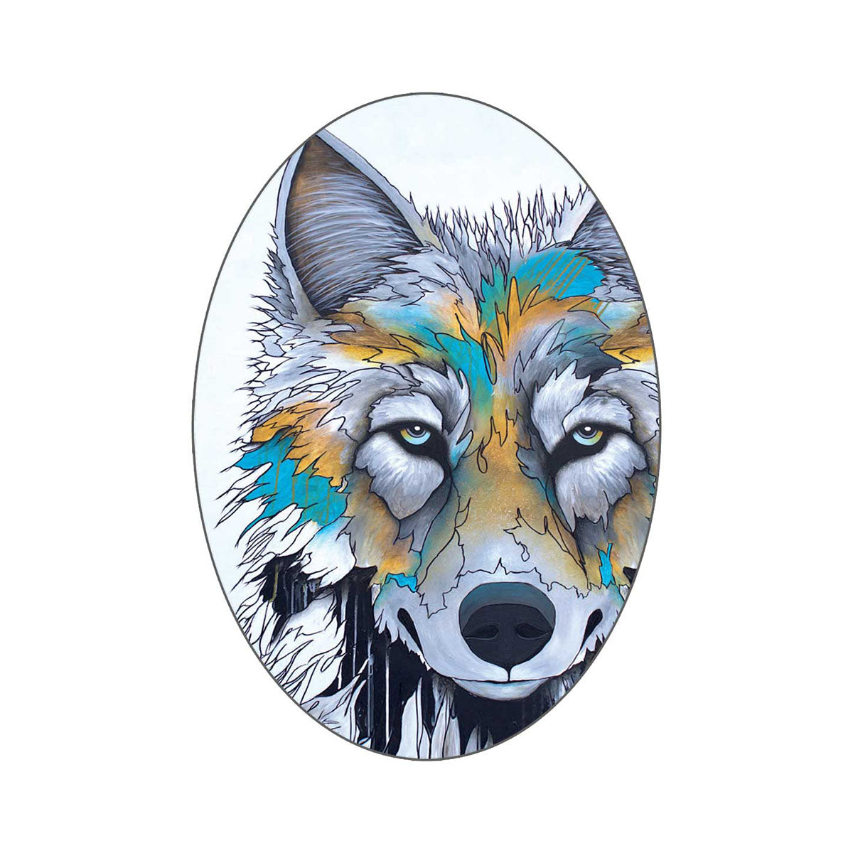 *Sticker Micqaela Jones Alpha -  - oval Stickers - House of Himwitsa Art Gallery