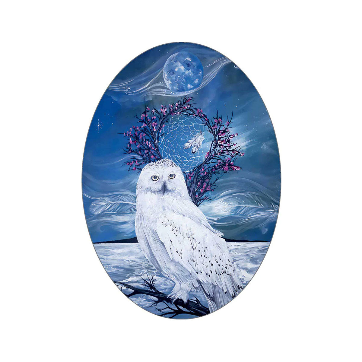 Sticker Karen Erickson Midnight Wisdom -  - oval sticker - House of Himwitsa Art Gallery