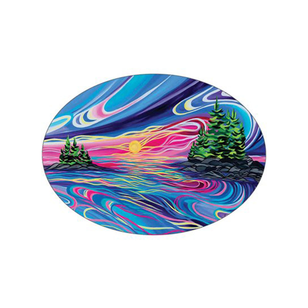 Sticker Reflect Grow Love -  - oval sticker - House of Himwitsa Art Gallery