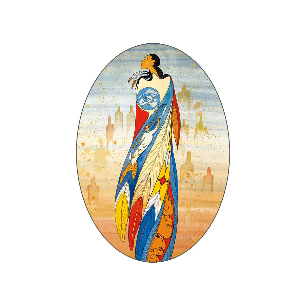 Sticker Maxine Noel Not Forgotten Sm -  - oval stickers - House of Himwitsa Art Gallery