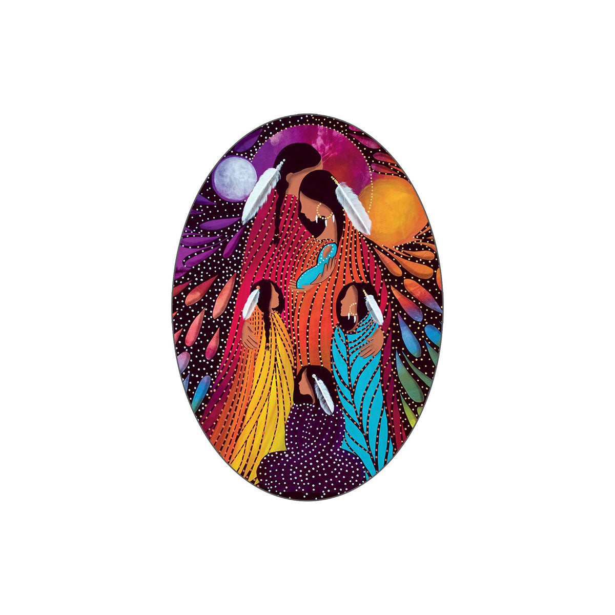 Sticker Betty Albert Family -  - oval stickers - House of Himwitsa Art Gallery