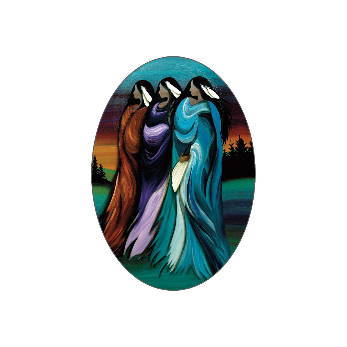 *Sticker Betty Albert Three Sisters -  - oval stickers - House of Himwitsa Art Gallery