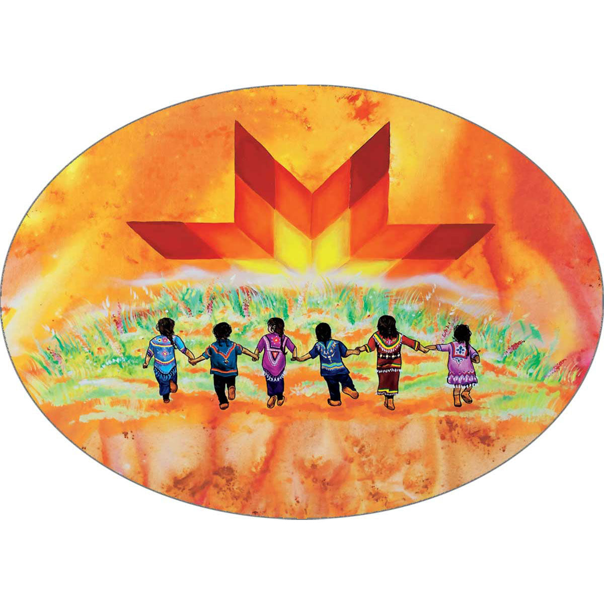 Sticker Always In Our Hearts -  - oval stickers - House of Himwitsa Art Gallery