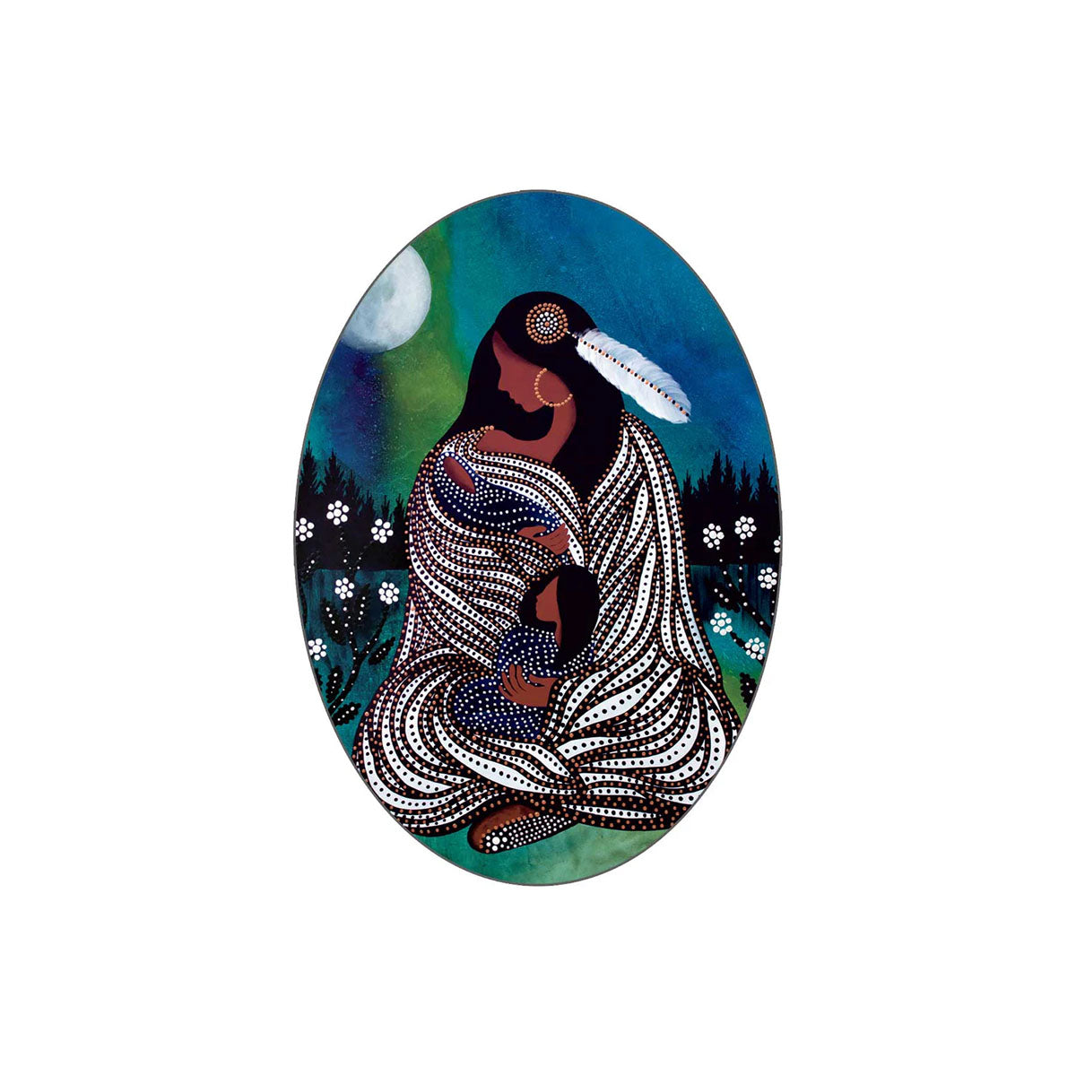 Sticker Betty Albert Loving Arms -  - oval stickers - House of Himwitsa Art Gallery