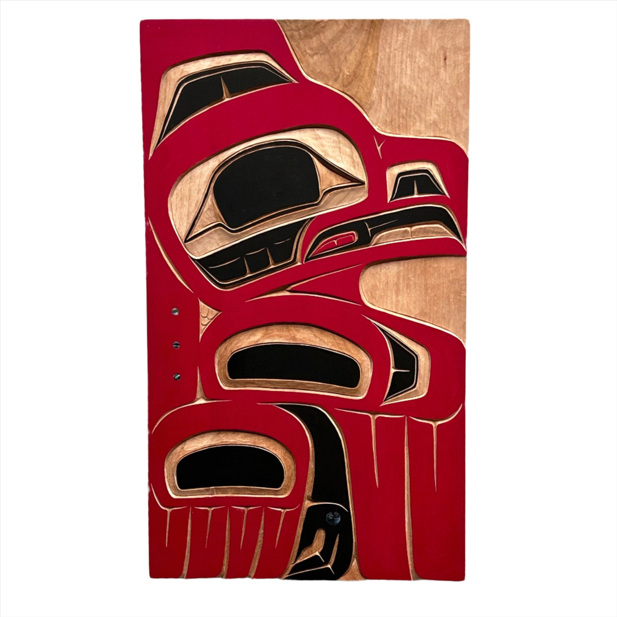 Randy Adams Panel Birch Wood Owl 9.25" x 16.5" - Randy Adams - Carving - House of Himwitsa Art Gallery